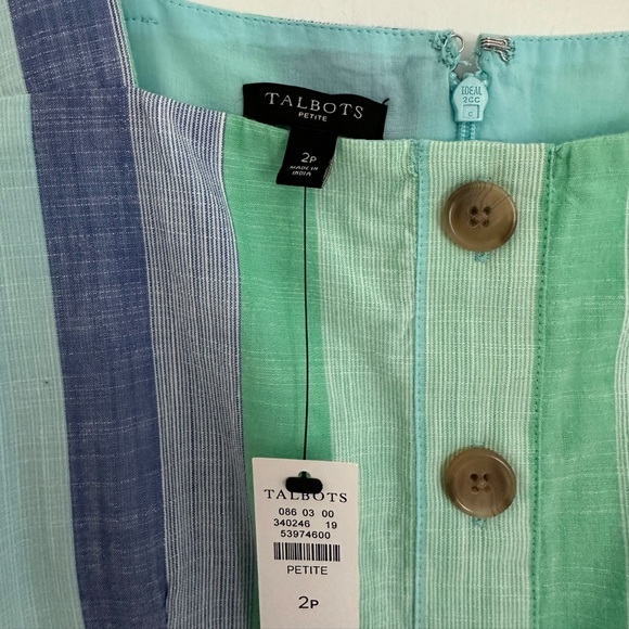 Talbots linen stripe dress - Picture 4 of 4